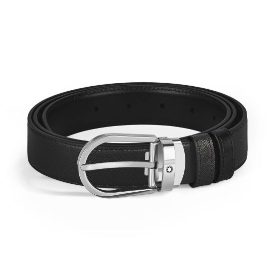 Pasek do spodni Montblanc dwustronny z klamrą w kształcie podkowy 30 mm