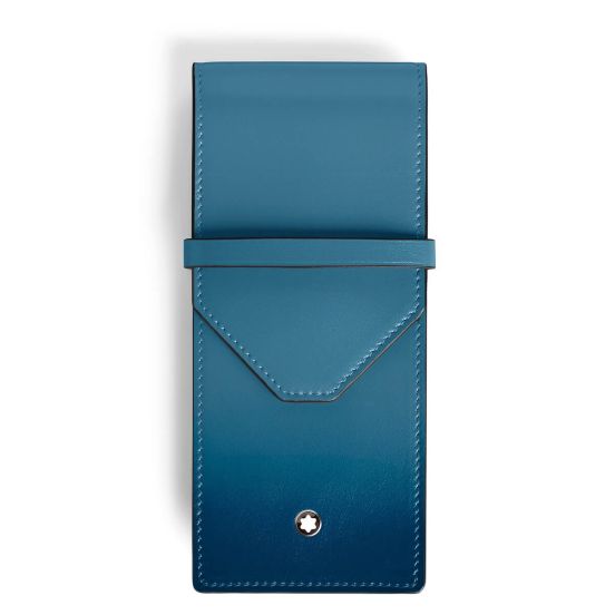 Etui na 3 instrumenty piśmienne Montblanc Meisterstück Sfumato Smoky Blue