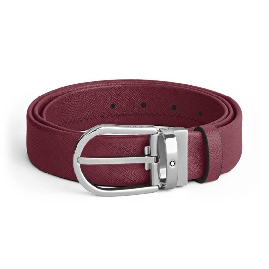 Pasek do spodni Montblanc z klamrą w kształcie podkowy 35mm