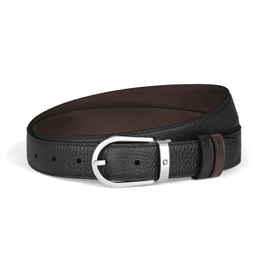 Pasek do spodni Montblanc Sartorial dwustronny black/ebony 30 mm