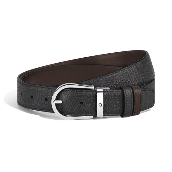 Pasek do spodni Montblanc dwustronny black/ebony 35 mm