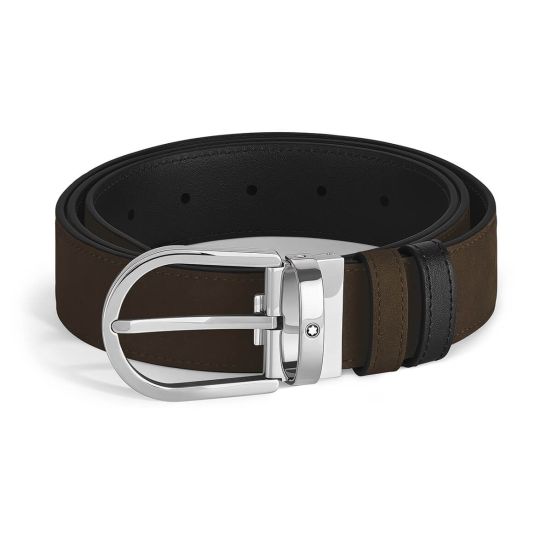 Pasek do spodni Montblanc dwustronny brown/black 35 mm