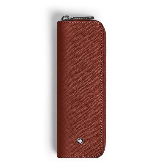 Etui na instrument piśmienny Montblanc Sartorial zamykane na suwak red oak