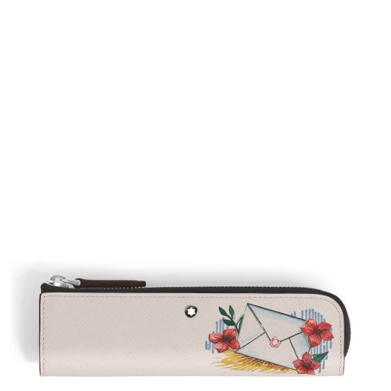Etui na instrument piśmienny Montblanc Sartorial z zamkiem błyskawicznym Ivory