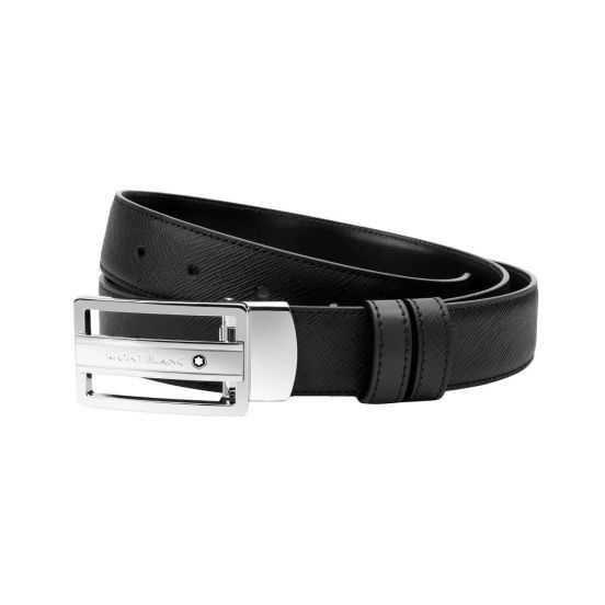 Pasek do spodni Montblanc dwustronny black/black 30 mm