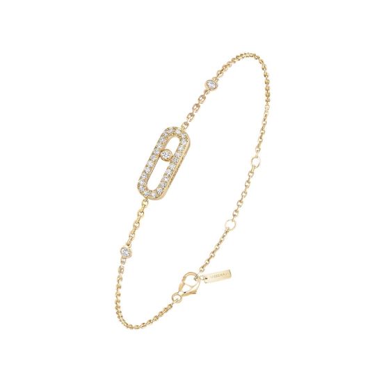 Bransoletka Messika Move Uno żółte złoto diamenty 18,5 cm
