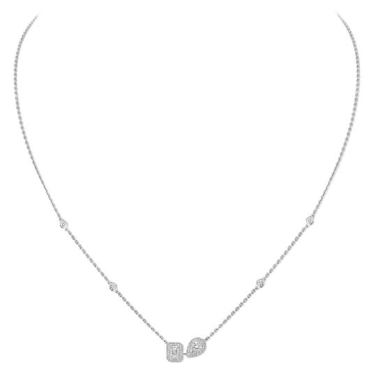 Naszyjnik Messika My Twin Toi &amp; Moi białe złoto diamenty 45 cm