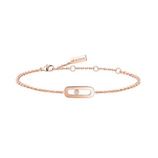 Bransoletka Messika Move Uno różowe złoto diamenty 18cm