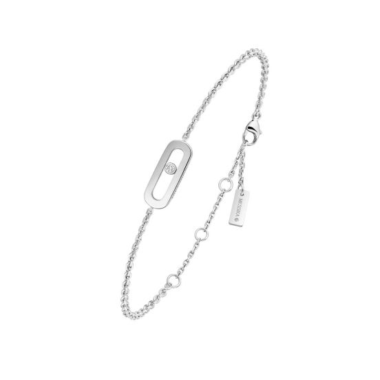 Bransoletka Messika Move Uno białe złoto diament 18 cm