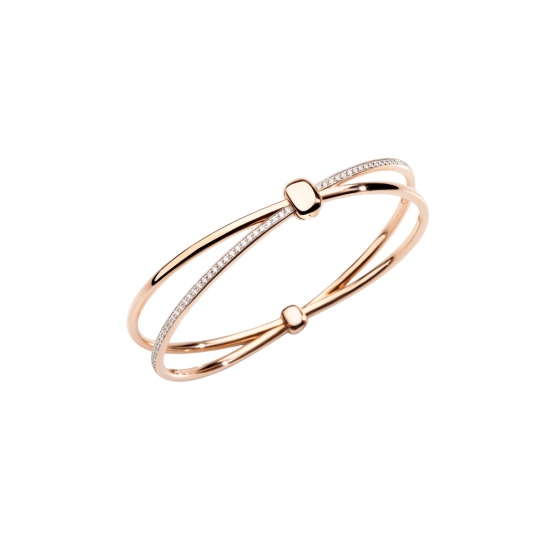 Bransoletka Pomellato Together różowe złoto diamenty 17 cm