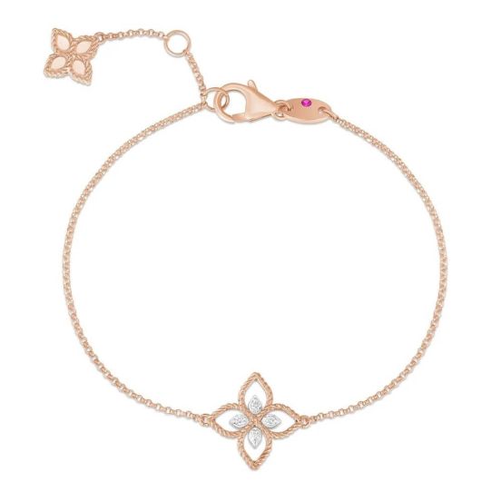 Bransoletka Roberto Coin Desert Flower różowe złoto 18cm