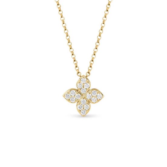 Naszyjnik Roberto Coin Carousel żółte złoto diamenty 42-45 cm