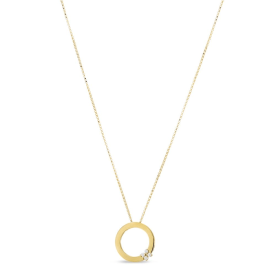 Naszyjnik Roberto Coin Love in Verona żółte złoto diamenty 45 cm
