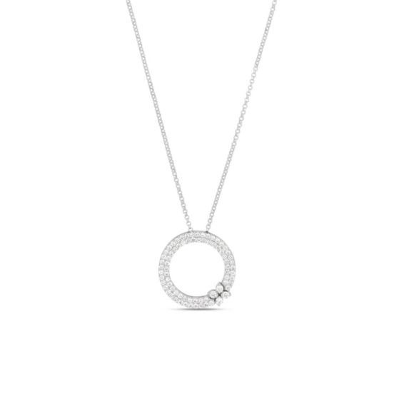 Naszyjnik Roberto Coin Love in Verona białe złoto diamenty 45 cm