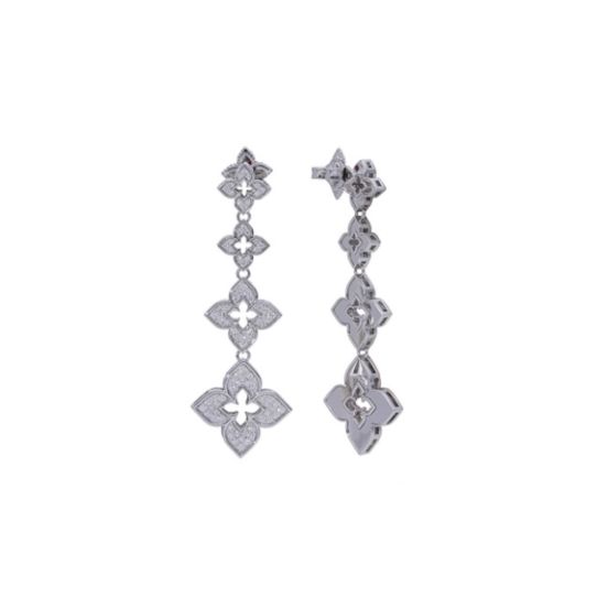 Kolczyki Roberto Coin Venetian Princess białe złoto diamenty