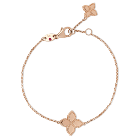 Bransoletka Roberto Coin Princess Flower różowe złoto 18 cm