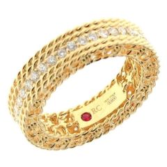 Pierścionek Roberto Coin Princess żółte złoto diamenty rozmiar 11