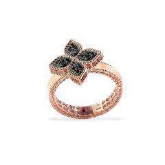 Pierścionek Roberto Coin Princess Flower, różowe złoto, rozmiar 11