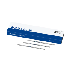 Wkłady do długopisu Montblanc niebieskie (Royal Blue) 3 szt. M (Medium) Small