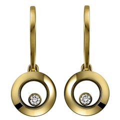 Kolczyki Chopard Happy Diamonds żółte złoto diamenty