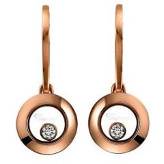Kolczyki Chopard Happy Diamonds różowe złoto diamenty