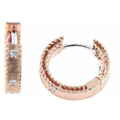 Kolczyki Roberto Coin Princess, różowe złoto