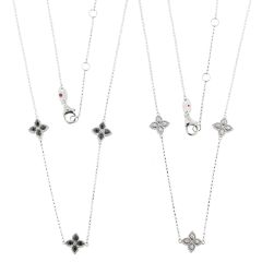 Naszyjnik Roberto Coin Princess Flower, białe złoto