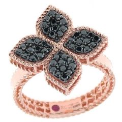 Pierścionek Roberto Coin Princess Flower, różowe złoto, rozmiar 14