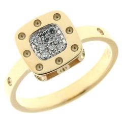 Pierścionek Roberto Coin Pois Moi, białe i żółte złoto, rozmiar 14