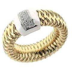 Pierścionek Roberto Coin Primavera białe i żółte złoto rozmiar 13