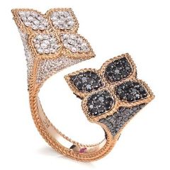 Pierścionek Roberto Coin Princess Flower, różowe złoto, rozmiar 12