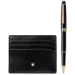 Zestaw Montblanc Meisterstück pióro kulkowe + wizytownik 6cc