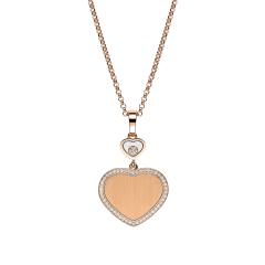 Naszyjnik Chopard x 007 Happy Hearts różowe złoto Golden Hearts 45 cm