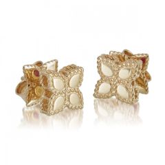 Kolczyki Roberto Coin Princess Flower, żółte złoto