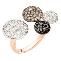 Pierścionek Pomellato Sabbia różowe złoto diamenty rozmiar 14