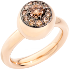 Pierścionek Pomellato Nuvola różowe złoto diamenty rozmiar 14
