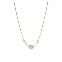 Naszyjnik Chopard Happy Hearts różowe złoto 40 cm