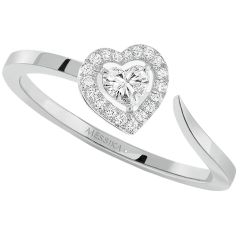 Pierścionek Messika Joy Coeur białe złoto diamenty rozmiar 10