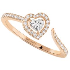 Pierścionek Messika Joy Coeur różowe złoto diament rozmiar 11