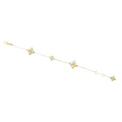 Bransoleta Roberto Coin Princess Flower żółte złoto 18 cm