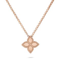 Naszyjnik Roberto Coin Princess Flower różowe złoto 45 cm