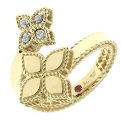 Pierścionek Roberto Coin Princess Flower żółte złoto rozmiar 14