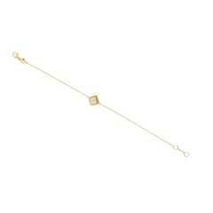 Bransoletka damska Roberto Coin Palazzo Ducale żółte złoto diamenty 18 cm