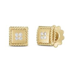 Kolczyki Roberto Coin Palazzo Ducale żółte złoto diamenty