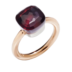 Pierścionek Pomellato Nudo różowe złoto Granat rozmiar 10
