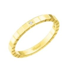 Pierścionek Chopard Ice Cube żółte złoto diament rozmiar 16