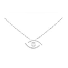 Naszyjnik Messika Lucky Eye białe złoto diamenty 45 cm