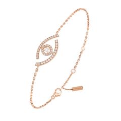 Bransoletka Messika Lucky Eye różowe złoto diamenty 17 cm
