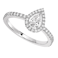 Pierścionek Messika Joy Coeur białe złoto diamenty rozmiar 13