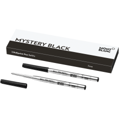 Wkłady do długopisu Montblanc czarne (Mystery Black) 2 szt. F (Fine)